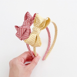 Girl Hairband Bow Plaid (GHB9328)